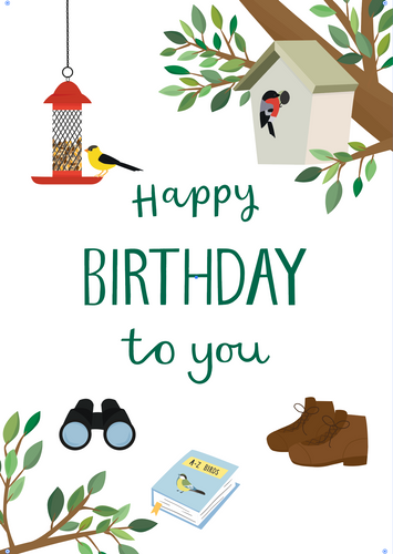 Bird Spotting Birthday Card